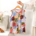 Kids' tank top pajama set - new summer sleeveless shorts loungewear for boys and girls