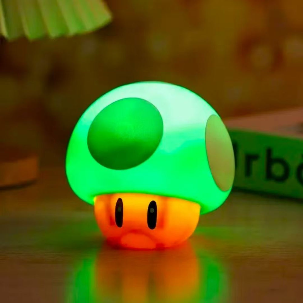 Creative nostalgic mario cute mushroom night light with sound effects, usb decorative lamp, gaming atmosphere light