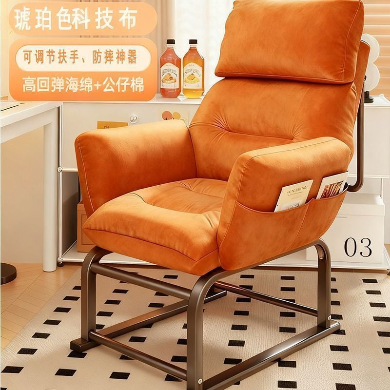 Lazy sofa chair for homesmall apartment multi-level adjustable plaid long sitting casual lounge chair bedroom foldable bed back chair