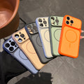 Niche stylecontrast color magnetic phone case suitable for iphone16/15pro apple 17max anti-fall case wholesale