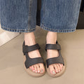 Women's flat roman sandals - new summer 2025 collection: soft sole, easy slip-on, velcro closure, casual beach sandals - summer new arrivals