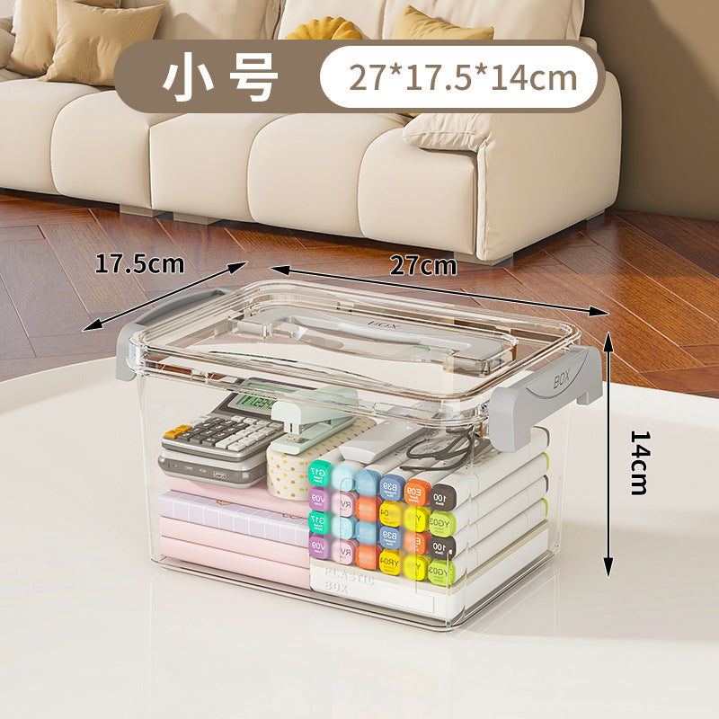 Glove box household one piece delivery plastic storage box thick PET toy cosmetic storage transparent storage box