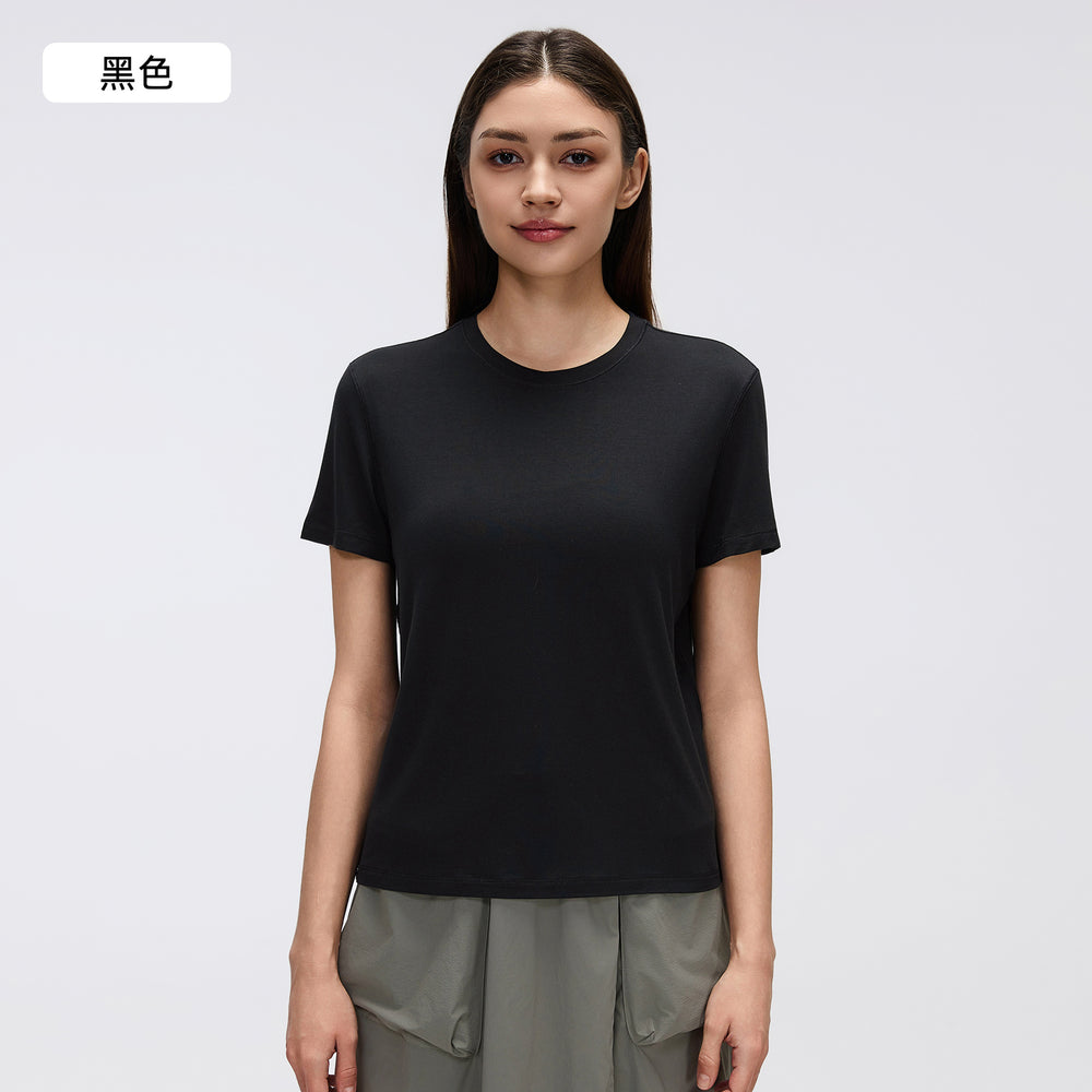 Pilates yoga short sleeve women's summer casual crew neck sports t-shirt top quick-dry running fitness apparel d26072