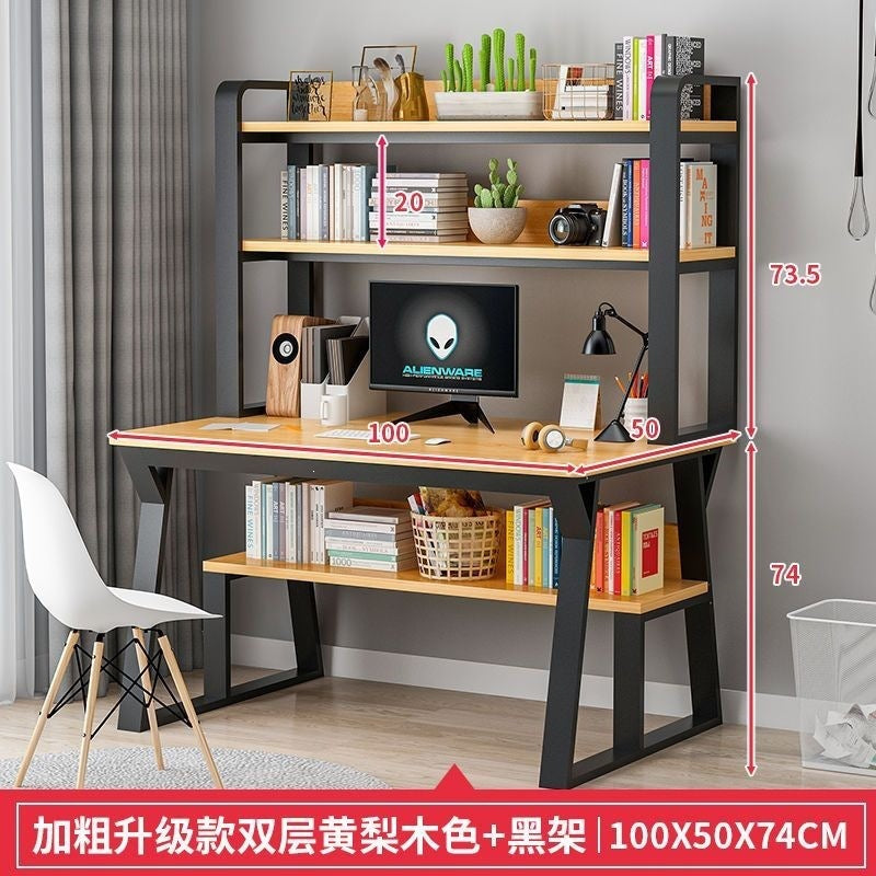 Desk computer desk bookshelf combination home study table minimalist student academic writing desk office desk gaming desk