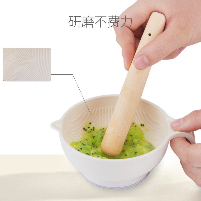 Manual baby food grinder, infant puree bowl, food processor stick, baby food supplement tools and supplies