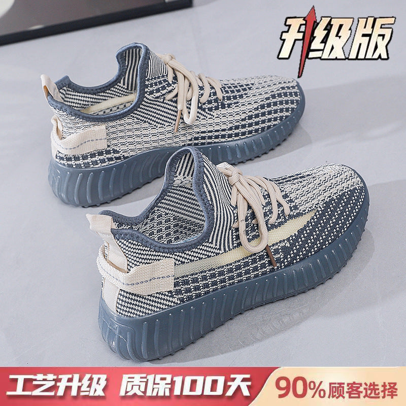 Spring/summer 350 flyknit new arrival: versatile, trendy, casual, athletic, running shoes - soft, flat, sock-style, breathable mesh