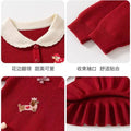Girls' christmas dress  new style baby girl birthday party first birthday dress children's thickened skirt