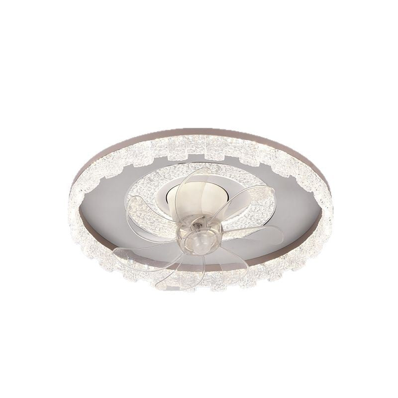 Bedroom fan light ceiling integrated dining room full spectrum study intelligent voice with electric fan Zhongshan home improvement lighting