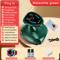 Plug-in peacock green (6 suction levels + 6 heat settings + enhanced motor + 3 buttons + steel balls)