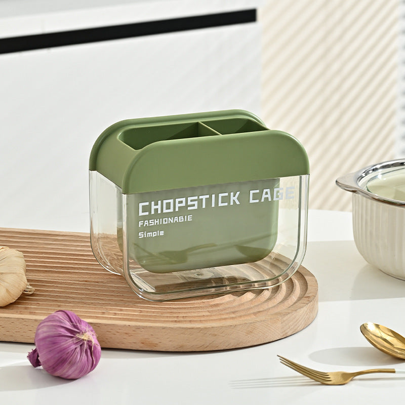 Chopstick cage for home kitchen high-looking chopstick storage box wall-mounted chopstick barrel countertop drain storage rack