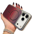 compatible iphone 17 pro gradient carbon fiber plaid phone case, apple 15 magnetic pc protective cover, iphone 16