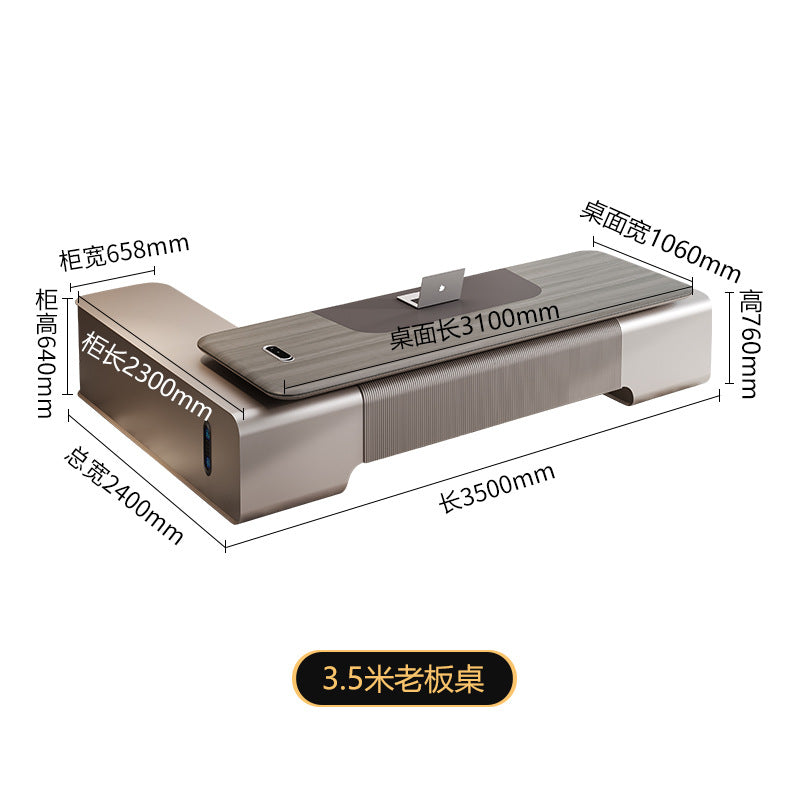 President's desk, executive desk, ceo desk, minimalist luxury chairman's office furniture, high-end office desk and chair set