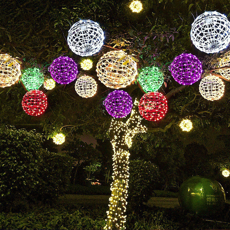 Cross-border led vine ball lamp outdoor rainwater-proof lighting project tree lamp street decoration lamp hanging tree lamp manufacturer wholesale