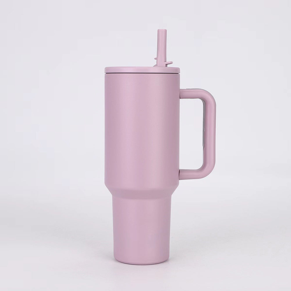 Amazon 40oz fifth generation car cup 304 stainless steel straw handle thermos cup large capacity cold ice cup