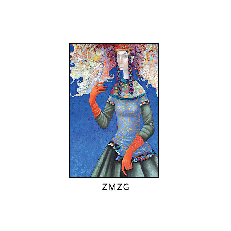 Ethnic minority decorative painting Inner Mongolia element oil painting Yunnan style B & B hotel box hanging painting bedroom living room