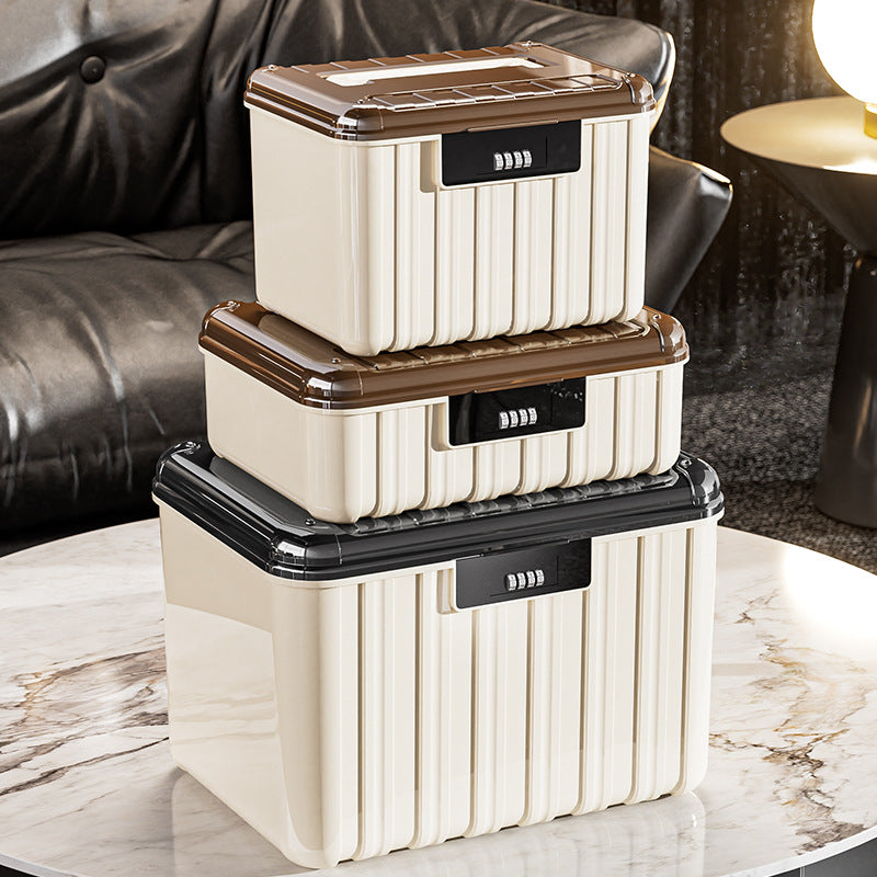Password box with lock storage box, living room, bedroom, ID, pharmaceutical jewelry storage box, multi-specification layered storage box