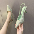 French chic pointed-toe heeled sandals for women - new summer 2024 collection - stiletto heel, slip-on style - wholesale available