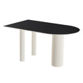 Source factory manufacturer wholesale rock slab dining table island small apartment all-in-one simple for home cream style dining table