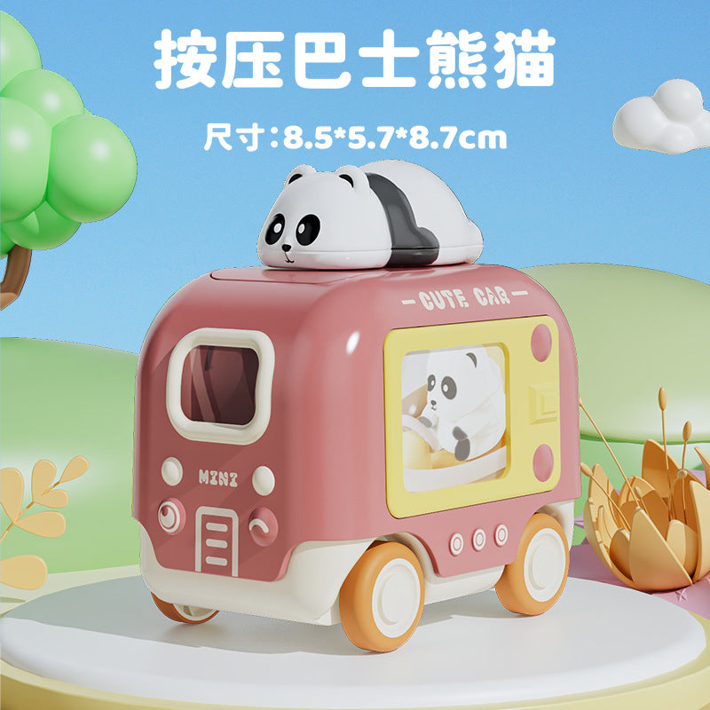 Dropshipping kids press boys and girls sliding car pull back cartoon airplane bus sedan toy car