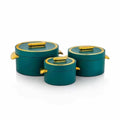 Food warmer containerexport3pcs gold handle straight body insulation box 1.0l 2.l3.5l