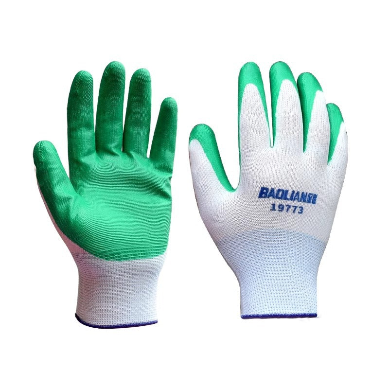 Protective gloves, labor protection, work, abrasion resistant, non-slip, white gauze, cotton yarn, nitrile rubber, labor, car repair, worker, carpentry, grafting