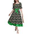 code new arrival  women's original square collar small daisy printingdress