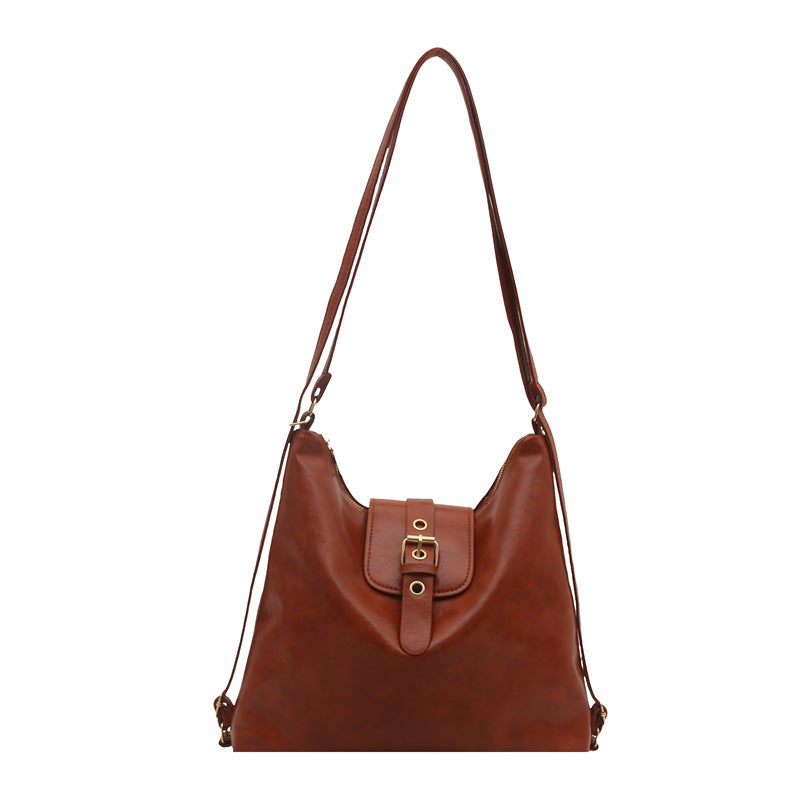 Simple retro large-capacity bag women's 2025 spring new shoulder bag fashion trend foreign commuter tote bag