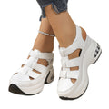 Summernew arrival wedge sandals women's toe-cap cut out air cushion women's exportplus sizeplatform shoesthick solevelcro women's sandals