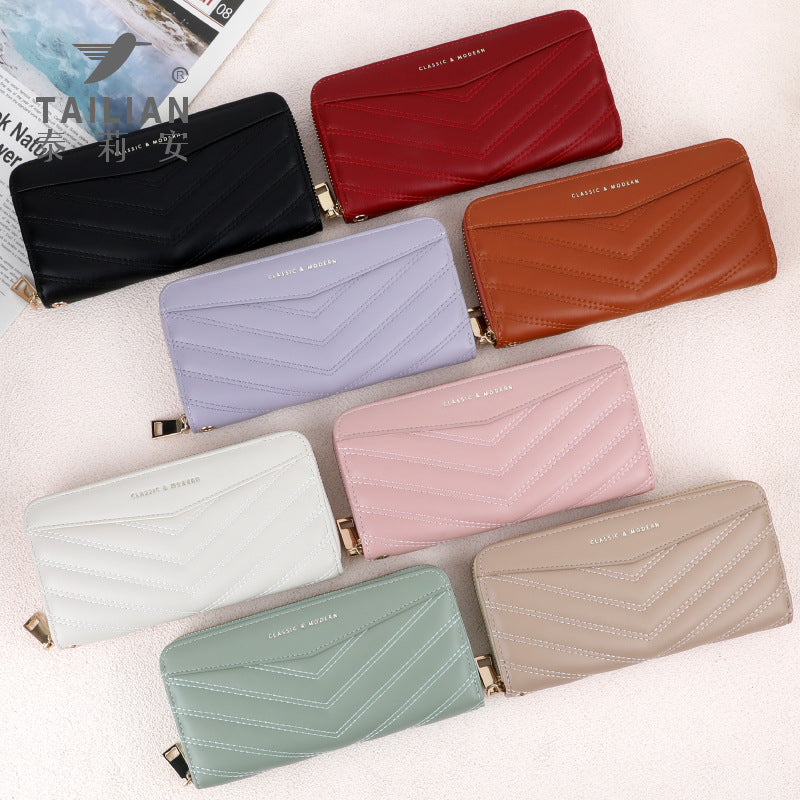 2024 Telian new fashion  clutch bag wholesale, large capacity embroidery thread women's wallet