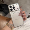 Suitable for apple 17promax mobile phone case that instantly turns into 17 large window lens film frosted magnetic iphone11 sheath