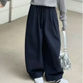【back to school season 100% cotton】spring/autumn casual elastic waist kids' casual pants solid color fashion