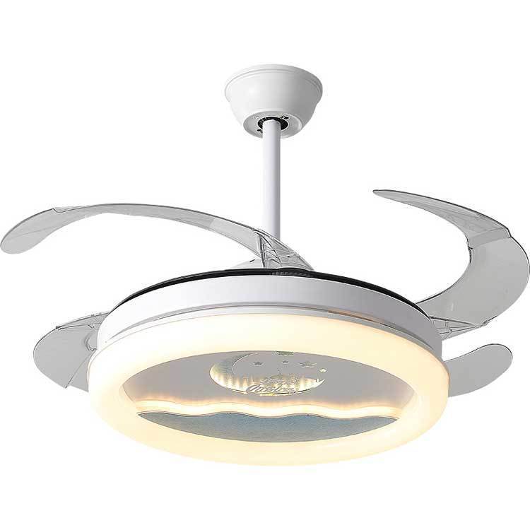 Various lights Round fan light Living room Dining room Bedroom Silent ceiling fan Integrated led Creative eye protection Ceiling light
