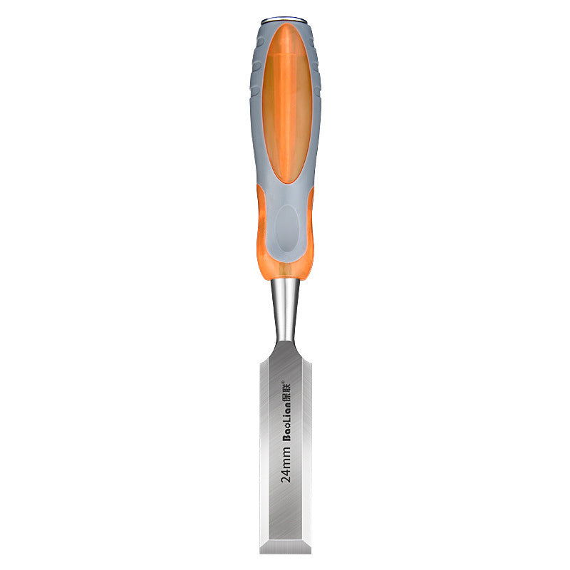Chrome vanadium steel special steel through-hole handle woodworking chisel wood chisel flat chisel flat chisel flat shovel woodworking chisel tool wood chisel suit