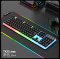 Limei gtx350 illuminated keyboard and mouse combo - floating keyboard, mechanical feel, esports gaming mouse and keyboard set