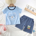 Jeans set - frog blue bear head