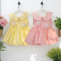 Girls' summer dress: cartoon bunny sleeveless princess sundress with round neck -  korean style