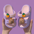 3d capybara kids' slippers - new 2025 summer collection for girls, indoor home cartoon non-slip sandals for boys
