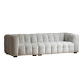 Japanese style cashmere sofa italian style living room three person straight row fabric wabi-sabi style marshmallow module cream style sofa