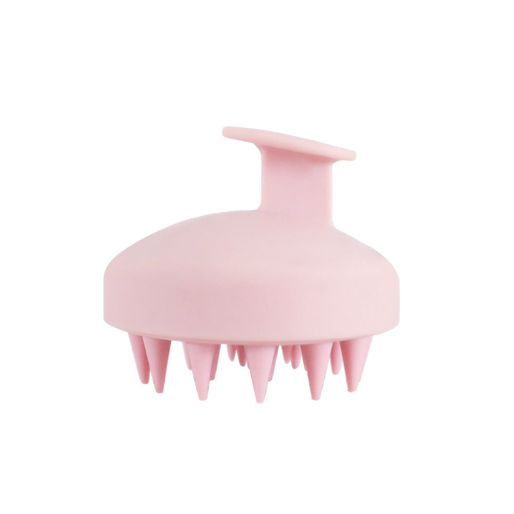 Factory spot silicone shampoo brush, round pure silicone shampoo comb, scalp cleaning massage brush, head massage brush
