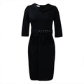 D065l european and american clothing independent station autumn foreign trade large size office professional pencil rose european and american dress