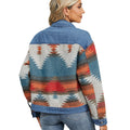 European and american cross-border e-commerce women's apparel:  independent store autumn new arrival - washed color block denim jacket, cropped top