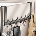 Over-the-door hook - no drilling required, universal for bedroom & bathroom, space aluminum, extra wide, heavy-duty, rustproof, multi-purpose storage