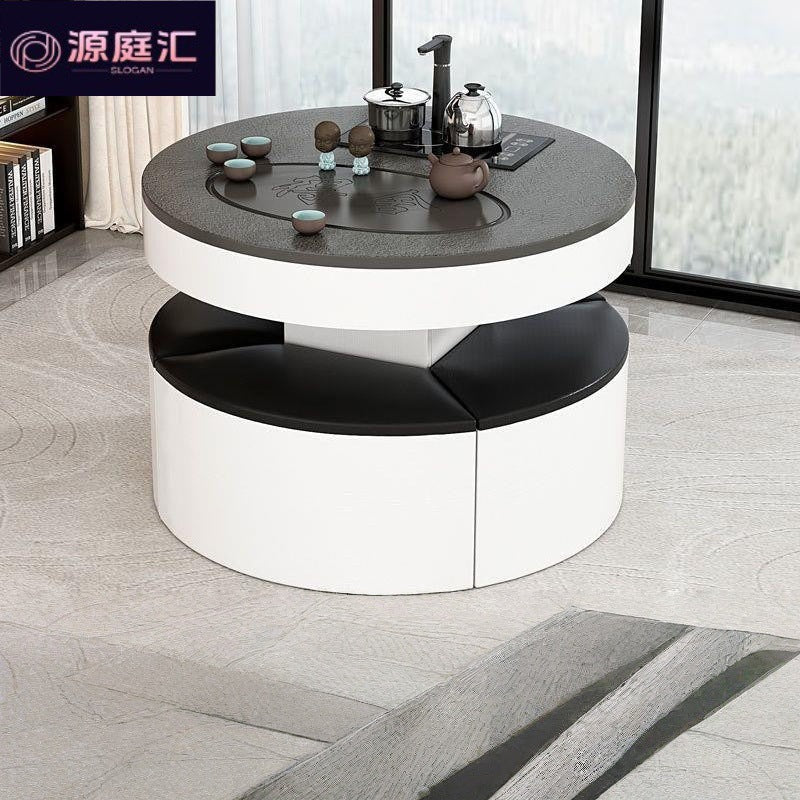 Rock slab kung fu coffee table small apartment for home fire stone tea table intelligent fully automatic small all-in-one tea table and chair combination