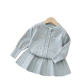 Girls' sweater set:  autumn new collection - sweet two-piece outfit with skirt for little girls