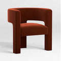 Creative single sofa light luxury minimalist modern ins living room leisure chair orange fabric reception armchair
