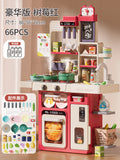 Kids' pretend play kitchen toy set - spraying water, cooking, and kitchenware - birthday gift for boys and girls - new cross-border product