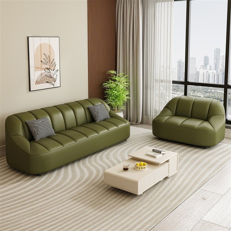 Modern minimalist office sofa set for retail, salon, barber shop, reception area, and business use