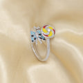 hot-selling sunflower rotating ring, full zirconia open sunflower, new rotatable ring, high-end jewelry