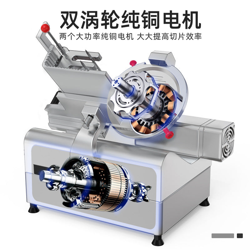 Commercial slicer fully automatic beef and mutton roll meat slicer multi-functional electric fat beef fresh meat planer