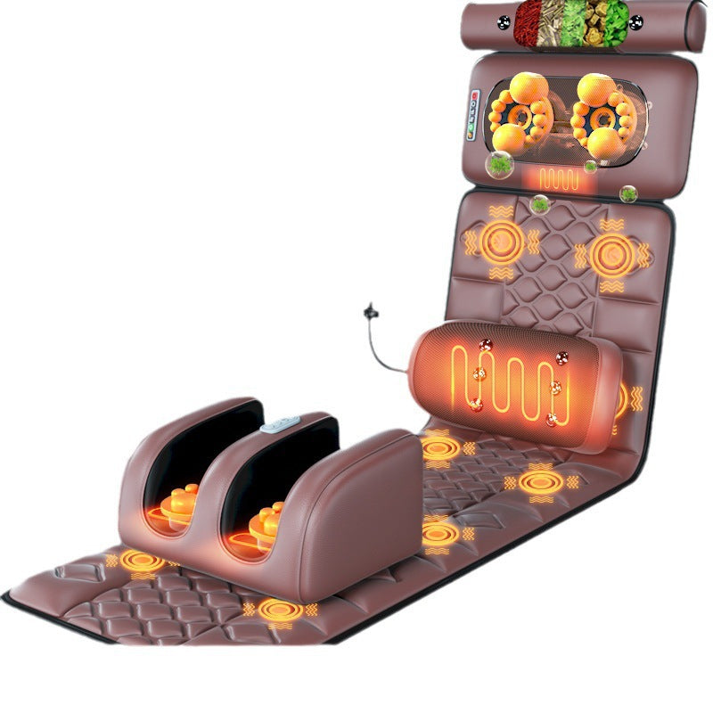 Massage mattress topper, home use neck vibration massager, electric shoulder, neck, and back cushion for neck and lumbar support